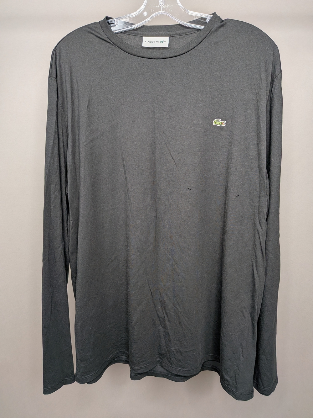 Lacoste Men's Long Sleeve Crewneck Shirt - Charcoal